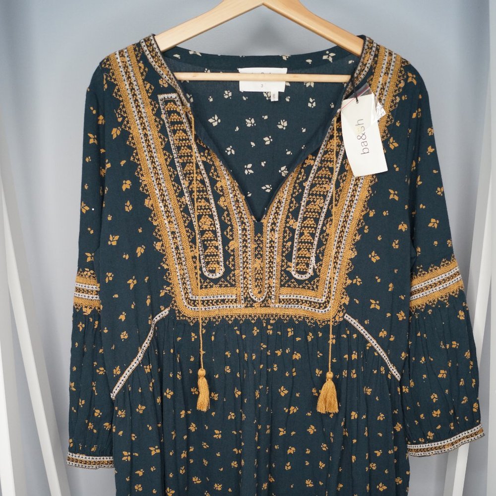Ba&Sh Anily Shift Dress Embroidery Sz 3